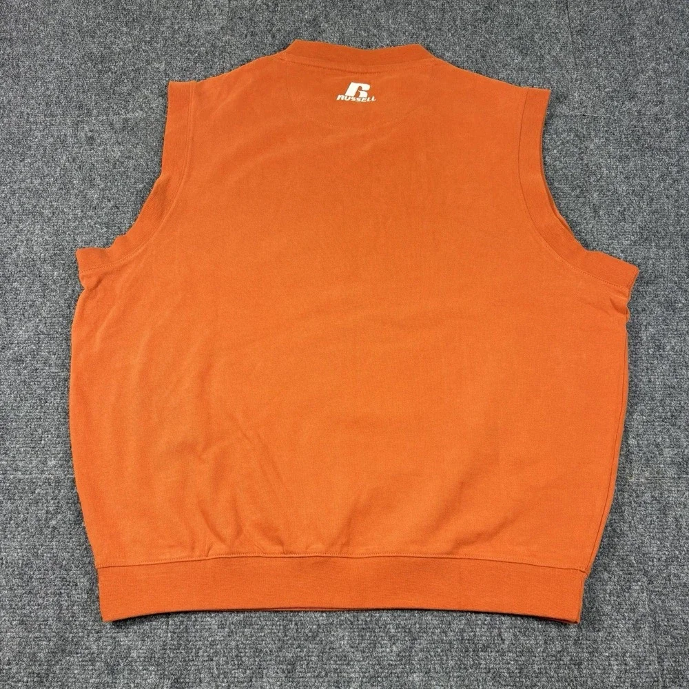 University Of Texas Longhorns UT Sz L Orange Logo Vest Mens NCAA Football